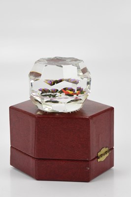Lot 216 - PERTHSHIRE; a large faceted glass floral...