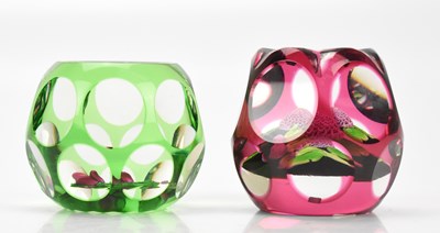 Lot 220 - PERTHSHIRE; a faceted 1982 Pompom paperweight...