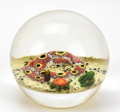 Lot 207 - STRATHEARN; a rare paperweight with a coiled...