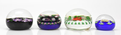 Lot 205 - PERTHSHIRE; four glass paperweights, each...
