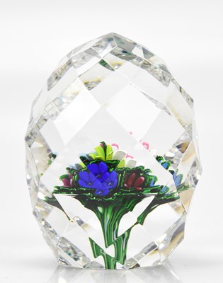 Lot 175 - SAINT-LOUIS; a good faceted glass pineapple...