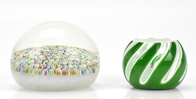 Lot 227 - PERTHSHIRE; a large paperweight with scattered...