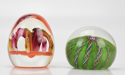 Lot 249 - PAUL YSART; an H cane paperweight, height 7cm,...