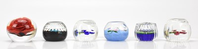 Lot 250 - PERTHSHIRE; five small glass paperweights,...