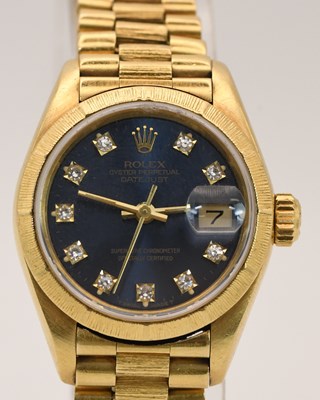 Lot 1779 - ROLEX; a lady's 1980s Oyster Perpetual...