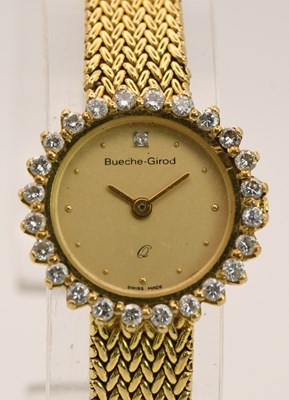 Lot 1786 - BUECHE-GIROD; a lady's 9ct yellow gold diamond...