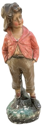Lot 479 - An early 20th century painted plaster figure...