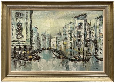 Lot 264 - UNATTRIBUTED; a large modern oil on canvas,...
