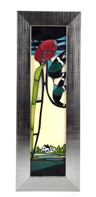 Lot 370 - An Arts and Crafts style wall plaque decorated...