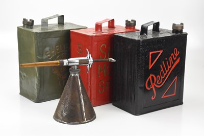 Lot 145 - SHELL MOTOR SPIRIT; a red painted advertising...