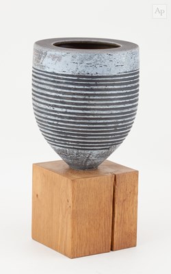 Lot 553 - ROB SOLLIS (born 1966); 'Optic', a raku vessel...