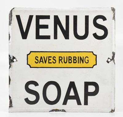Lot 115 - VENUS SOAP; an original advertising sign Venus...