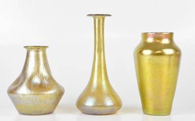 Lot 197 - LOETZ; three 'Papillon' range glass vases...