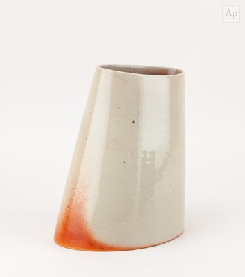 Lot 280 - JANE HAMLYN (born 1940); a salt glazed leaning...