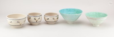 Lot 308 - JOHN HOBSON; a pair of conical porcelain bowls...