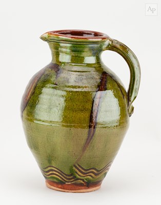 Lot 148 - CLIVE BOWEN (born 1943); a slipware jug with...