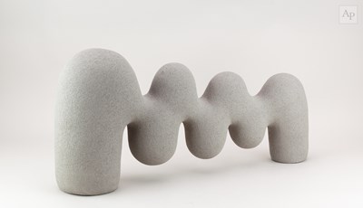 Lot 515 - RACHEL PETERS; 'Floating Flow', a grey...