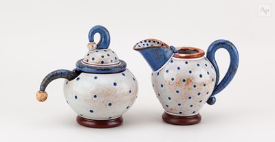 Lot 444 - MORGEN HALL (1960-2016); a tin-glazed...