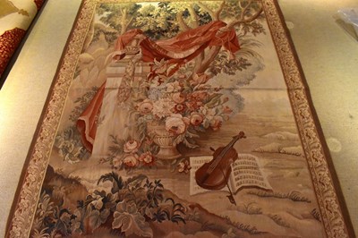 Lot 1137 - A large Flemish style wall hung woolwork...
