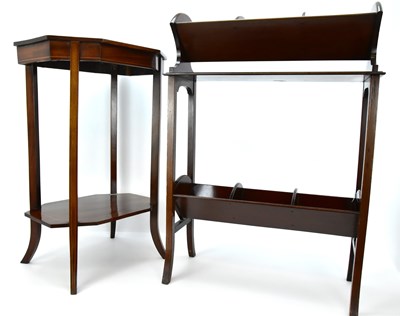 Lot 88 - An Edwardian mahogany three tier book trough...
