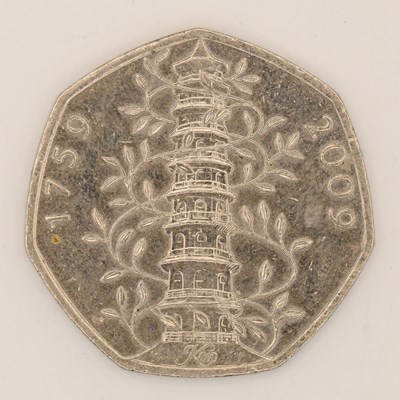 Lot 1745 - A 2009 Kew Gardens fifty pence piece.