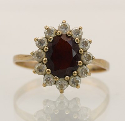 Lot 1453 - A 9ct yellow gold dress ring, with large...