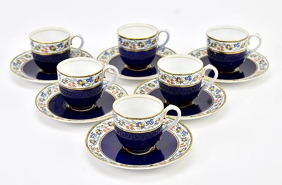 Lot 1422 - ROYAL WORCESTER; a six setting coffee service,...