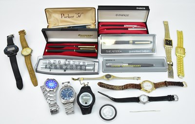 Lot 490 - A group of fountain and ballpoint pens...