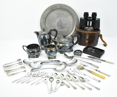 Lot 1101 - A four piece silver plated Art Deco style tea...