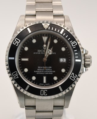 Lot 1777 - ROLEX; a gentleman's Oyster Sea-Dweller sports...