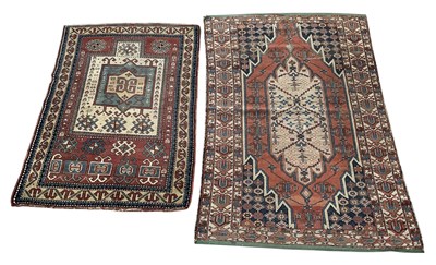 Lot 160 - Two vintage hand woven Persian style red...