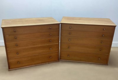 Lot 637 - MAPLE & CO, LONDON; a pair of wooden chests of...