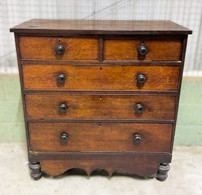 Lot 656 - A 19th century mahogany chest of two short...