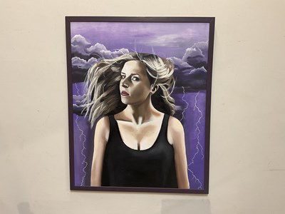 Lot 1605 - IZZY LANG SMITH; a contemporary oil on board,...