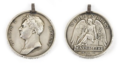 Lot 1139 - A rare 1815 Wellington Waterloo Medal, awarded...