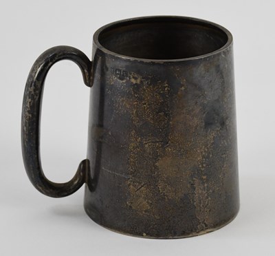 Lot 1210 - A George V hallmarked silver mug, Birmingham...