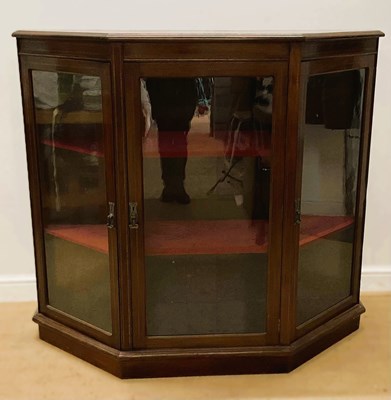 Lot 600 - An Edwardian display cabinet, with two fitted...