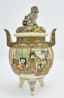 Lot 1061 - A 19th century Japanese Satsuma incense...
