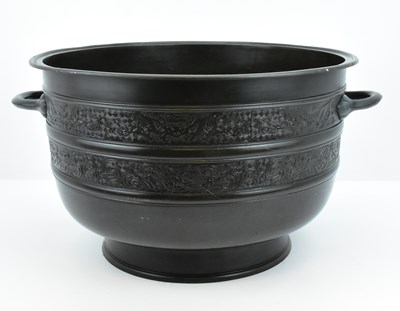 Lot 1024 - A Chinese/Indonesian large bronze censer,...