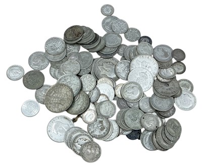 Lot 1695 - A quantity of UK pre-1947 coins with half...