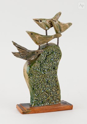 Lot 258 - IAN GREGORY (1942-2021); a small salt glazed...
