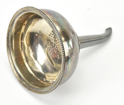 Lot 511 - A Georgian white metal wine funnel