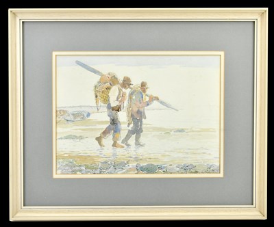 Lot 1636 - DAVID THOMAS ROSE; watercolour, fishermen,...