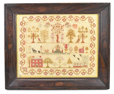 Lot 412 - A George IV needlework sampler by Jane Taylor,...