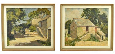 Lot 1658 - UNATTRIBUTED; a pair of oils on board, French...