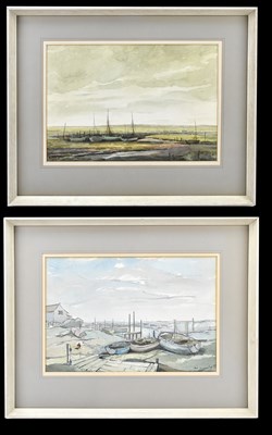 Lot 1700 - JACK CANNELL; two watercolours, 'Boat at...