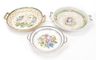 Lot 1325 - A 19th century German faience ware twin...