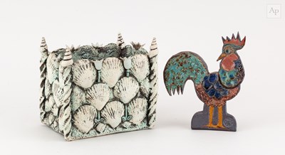 Lot 61 - BLANDINE ANDERSON; a rectangular stoneware...