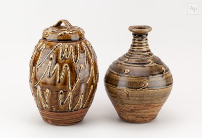 Lot 634 - TAKESHI YASUDA (born 1943); a stoneware jar...