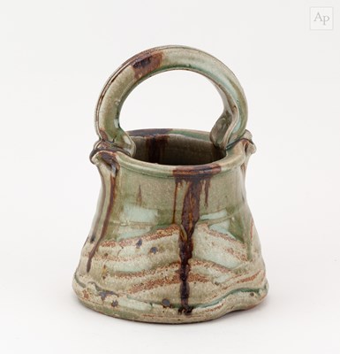 Lot 633 - TAKESHI YASUDA (born 1943); a stoneware basket...